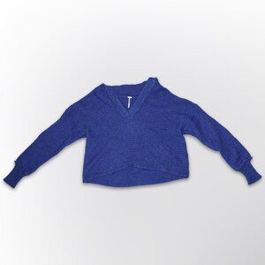 Free People V-Neck Slouchy Pullover Sweater - Size Small